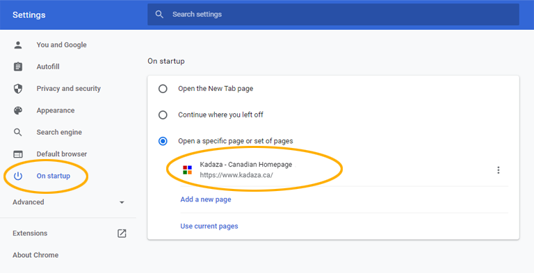 Set Kadaza to open when Chrome starts